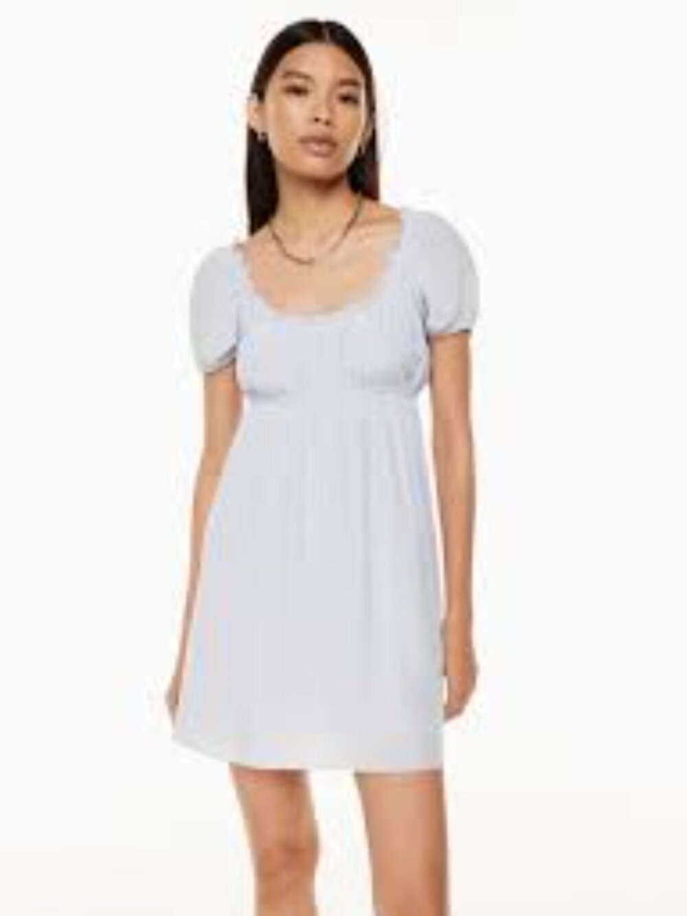 Sunday Best Aritzia NWT Kimberly Puff Sleeve Light Blue Baby Doll Dress